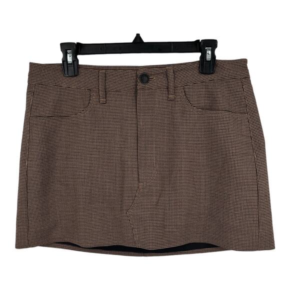 Rag & Bone Skirt Itty Bitty Plaid brown miniskirt size 10 - Picture 2 of 7